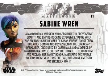 2017 Topps Star Wars Masterwork - Blue #11 Sabine Wren Back