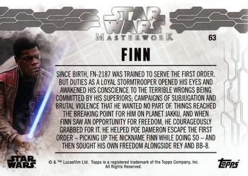2017 Topps Star Wars Masterwork - Blue #63 Finn Back