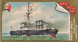 1889 Kinney Brothers Naval Vessels of the World (N226) #NNO Italia Front