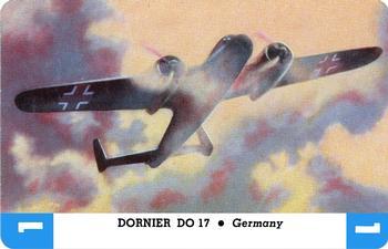 1941 Whitman Publishing ZOOM Airplane Card Game, Set 1 (R112) - Fancy Back #Blue 1 DORNIER DO 17 Front