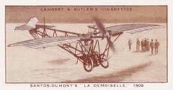1933 Lambert & Butler A History of Aviation (Brown Fronts) #12 Santos-Dumont’s “La Demoiselle,” 1908 Front