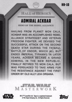 2017 Topps Star Wars Masterwork - Hall of Heroes #HH-10 Admiral Ackbar Back