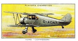 1990 Imperial Tobacco Ltd. 1935 Player's Aeroplanes (Civil) (Reprint) #5 Avro “Commodore” (Great Britain) Front