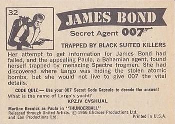 1966 Philadelphia Thunderball James Bond #32 Trapped By Black Suited Killers Back