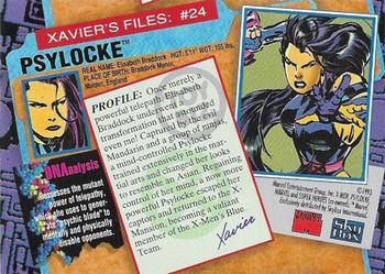 1993 Toy Biz X-Men Series 2 #24 Psylocke Back