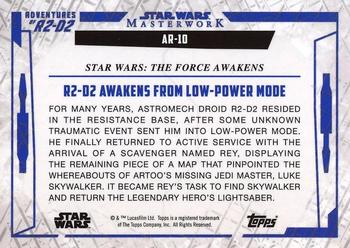 2017 Topps Star Wars Masterwork - Adventures of R2-D2 #AR-10 R2-D2 awakens from low-power mode Back