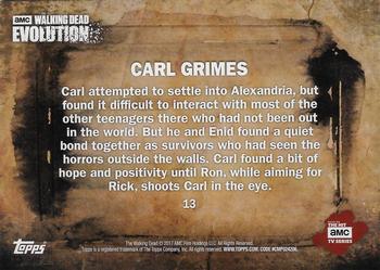 2017 Topps The Walking Dead: Evolution - Brown #13 Carl Grimes Back