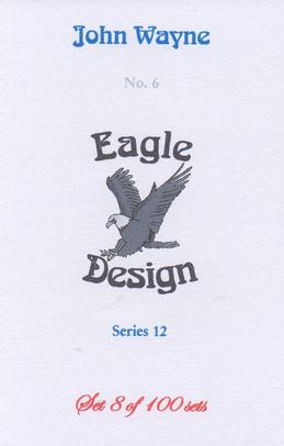 2005 Eagle Design John Wayne Series 12 #6 John Wayne Back