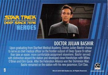 2018 Rittenhouse Star Trek Deep Space Nine Heroes & Villains #9 Doctor Julian Bashir Back