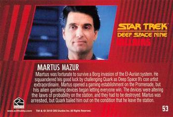 2018 Rittenhouse Star Trek Deep Space Nine Heroes & Villains #53 Martus Mazur Back