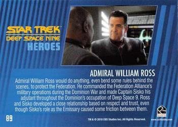 2018 Rittenhouse Star Trek Deep Space Nine Heroes & Villains #89 Admiral William Ross Back