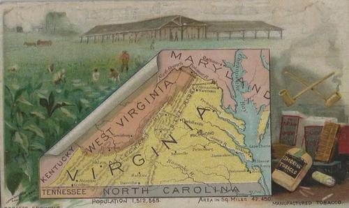 1889 Arbuckle's Coffee Illustrated Atlas of U.S. (K6) #60 Virginia Front