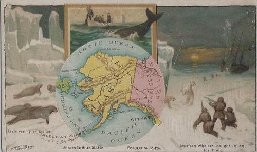 1889 Arbuckle's Coffee Illustrated Atlas of U.S. (K6) #71 Alaska Front