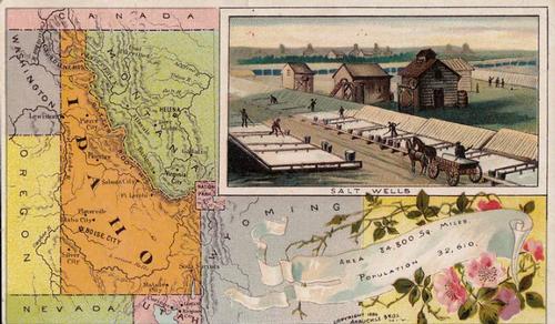 1889 Arbuckle's Coffee Illustrated Atlas of U.S. (K6) #75 Idaho Territory Front