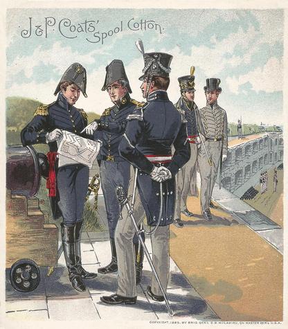 1895 J&P Coats Uniforms of the US Army (H606) #NNO 1821-1832 Front