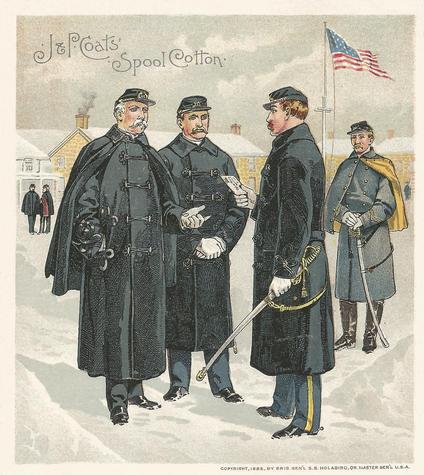 1895 J&P Coats Uniforms of the US Army (H606) #NNO 1888-1893 Overcoats Front