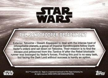 2018 Topps Star Wars: A New Hope Black & White - Blue #11 The Sandtrooper Detachment Back