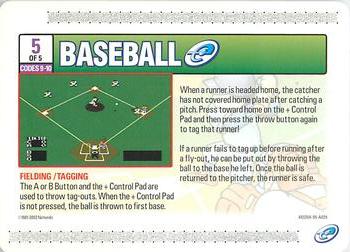 2002 Nintendo e-Reader Baseball #5 Codes 9-10 Front