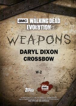 2017 Topps The Walking Dead: Evolution - Weapons #W-2 Daryl's Crossbow Back