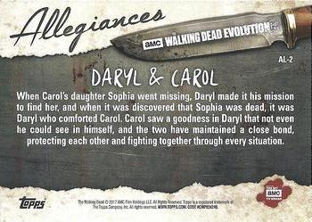 2017 Topps The Walking Dead: Evolution - Allegiances #AL-2 Daryl & Carol Back
