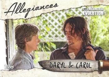 2017 Topps The Walking Dead: Evolution - Allegiances #AL-2 Daryl & Carol Front