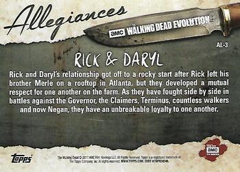 2017 Topps The Walking Dead: Evolution - Allegiances #AL-3 Rick & Daryl Back