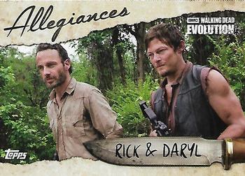 2017 Topps The Walking Dead: Evolution - Allegiances #AL-3 Rick & Daryl Front