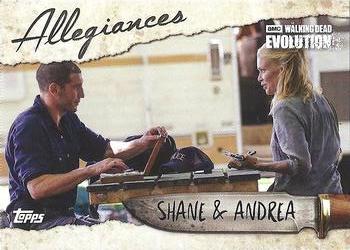 2017 Topps The Walking Dead: Evolution - Allegiances #AL-8 Shane & Andrea Front