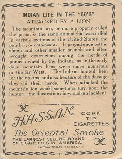 1910 Indian Life in the 60's (T73) #NNO Attacked By A Lion Back