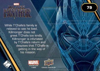 2018 Upper Deck Marvel Black Panther #79 Return of T'Challa Back