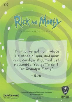 2018 Cryptozoic Rick & Morty Season 1 #02 Do It For Grandpa Back