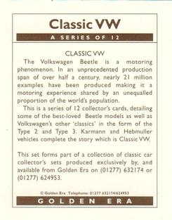 1993 Classic VW #NNO Classic VW Back