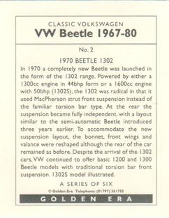 1999 Classic Volkswagen Beetle 1967-1980 #2 1970 Beetle 1302 Back