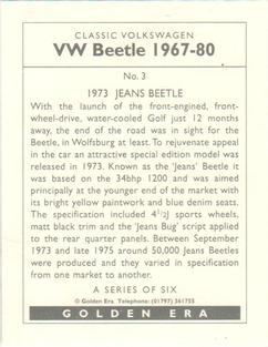 1999 Classic Volkswagen Beetle 1967-1980 #3 1973 Jeans Beetle Back