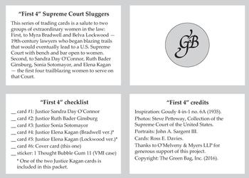 2010-18 Green Bag Supreme Court Sluggers - Specials #NNO 
