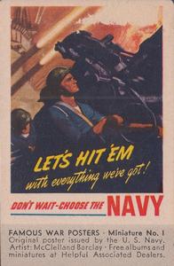 1943 Associated Oil Famous War Posters #1 Let's Hit 'Em Front