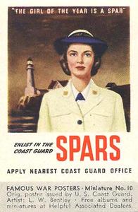1943 Associated Oil Famous War Posters #10 Enlist in the Coast Guard Front
