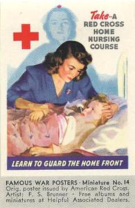 1943 Associated Oil Famous War Posters #14 Take a Red Cross Home Nursing Course Front