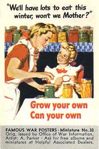 1943 Associated Oil Famous War Posters #33 Grow Your Own / Can Your Own Front