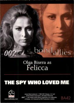 2011 Rittenhouse James Bond Mission Logs - Bond Allies Expansion #BA42 Olga Bisera / Felicca Back