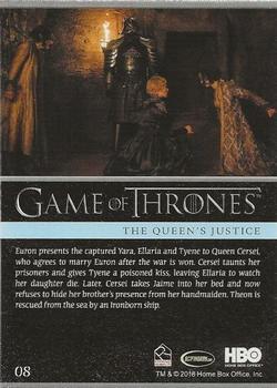 2018 Rittenhouse Game of Thrones Season 7 #08 The Queen's Justice Back