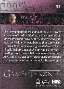 2018 Rittenhouse Game of Thrones Season 7 #53 Lord Walder Frey Back