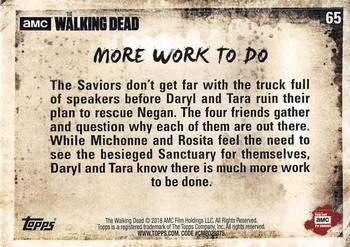 2018 Topps The Walking Dead Season 8 #65 More Work To Do Back