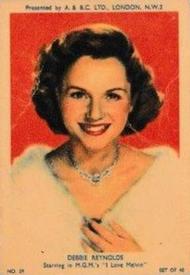 1953 A&BC Film Stars Series 1 #29 Debbie Reynolds Front