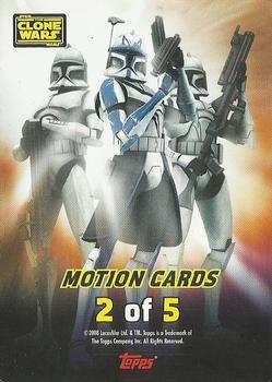 2008 Topps Star Wars: The Clone Wars - Motion Cards #2 Anakin Skywalker / Ahsoka / Rotta the Huttlet Back