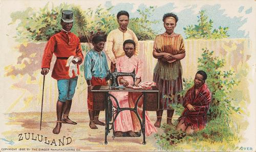 1892 Singer Sewing Costumes of All Nations (H639) #NNO Zululand Front