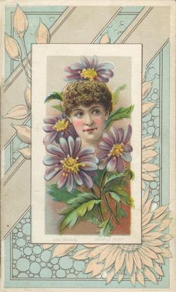1888 W. Duke, Sons & Co. Fairest Flowers in the World (N106) #NNO Purple Daisy / Ada Rehan Front