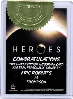 2010 Rittenhouse Heroes Archives - Case Incentive Autograph #NNO Eric Roberts Back