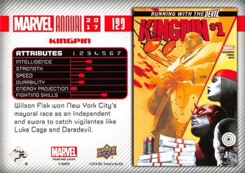 2017 Upper Deck Marvel Annual #123 Kingpin Back