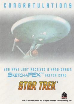 2014 Rittenhouse Star Trek The Original Series Portfolio  - SketchaFEX #NNO Brian Kong Back